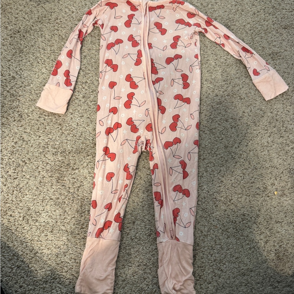 Bamboo Cherry Hearts Zippy 12-18m